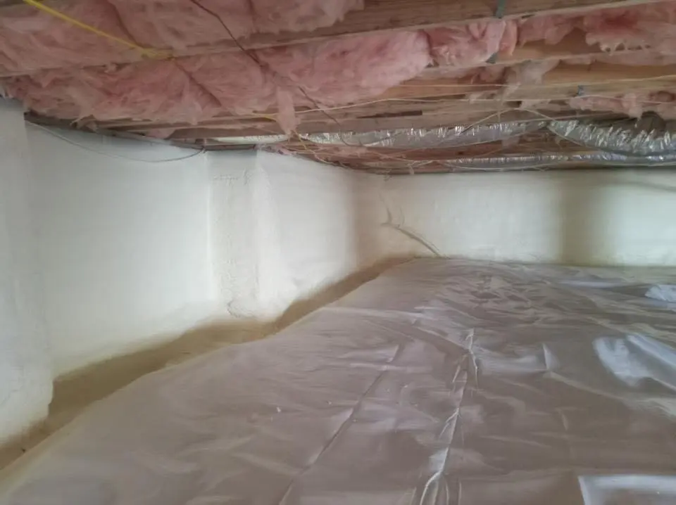 Crawl space encapsulation with closed-cell spray foam for Spray Foam Roofing Repair in Four Square Mile